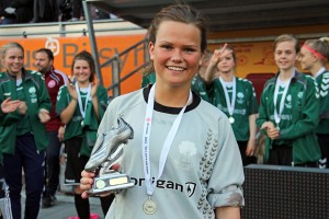 Rønnede/Nykøbing FCs målmand Julie Jørgensen.
