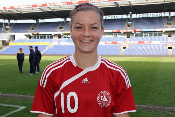 Anna Fisker scorede det danske mål i den ordinære spilletid. Hun stod også for en af straffesparksscoringerne.