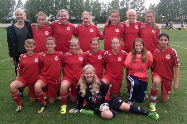 BSFs U16-piger efter lørdagens sejr i Hillerød.