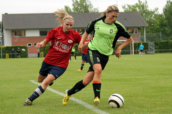 Taastrups 3F-kvinder i en pokalkamp mod SC Egedal i foråret. Nu er det slut med elitefodbold i Taastrup.
