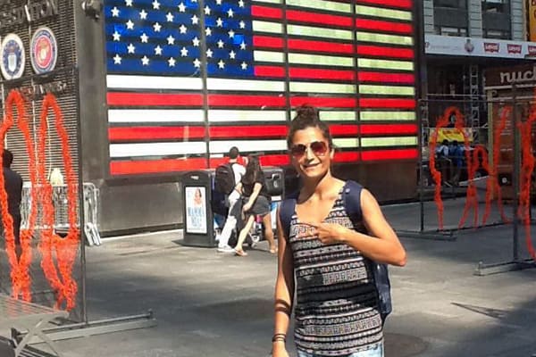 Nadia Nadim nyder opholdet i USA; som også byder på andet end fodbold. Foto: Privat
