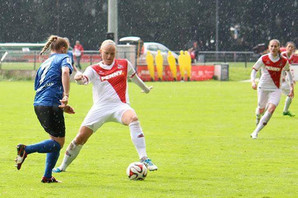 Lise Munk har siden 2014 spillet i 1. FC Köln, hvor hun er holdkammerater med landsholdmålmand Stine Lykke. Foto: 1. FC Köln