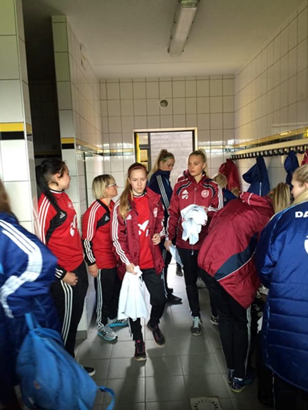 Ankomst til stadion.