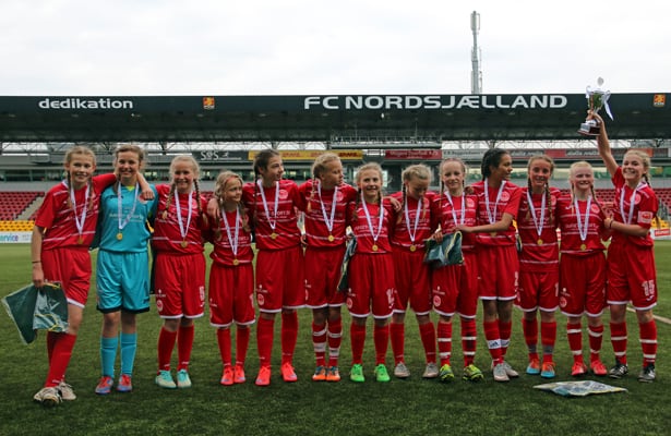 Nykårede U14-pokalvindere fra BSF.