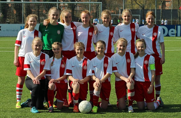 Marienlysts U14-piger, som i denne sæson stiller op i den fynske U14B drengerække.