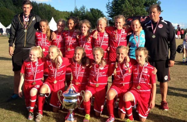 BSFs U14 1-piger, der vandt finalen over Fyllingsdalen, og imponerede med at score 55 mål på vejen mod finalen.