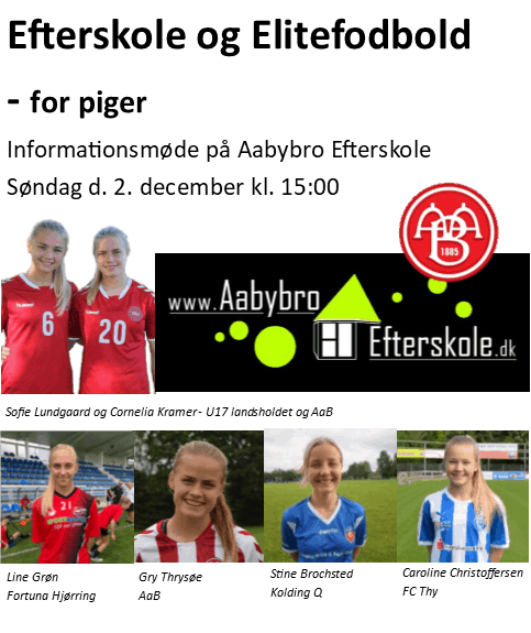 lommeregner lørdag Ansvarlige person Nyt udvidet elitekoncept for fodboldspillere på Aabybro Efterskole -  Fodbold for piger