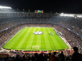 Fodboldlinje til Champions League i Barcelona