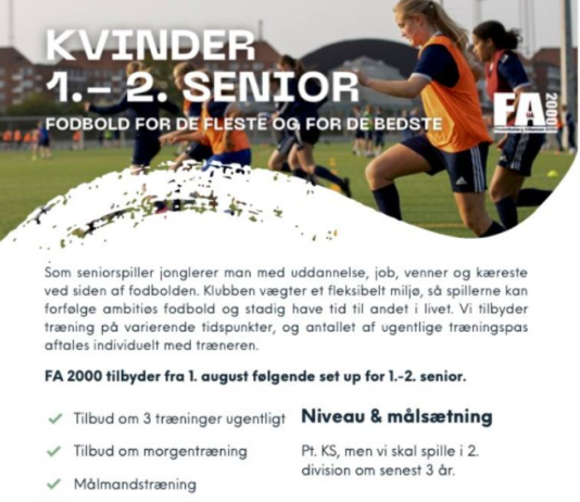 FA 2000 – Set up for kvinderne