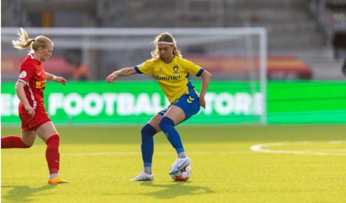 Malou Marcetto i aktion for Brøndby IF