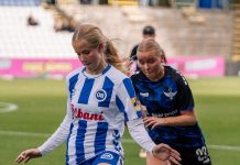 OB giver debut til fire: 15-årig blev yngste debutant nogensinde Maja Flyvholm i aktion for OB i en kamp mod HB Køge.