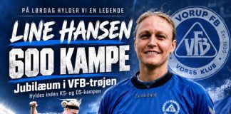 51-årige Line Hansen hyldes for 600 kampe – og hun spiller stadig fodbold